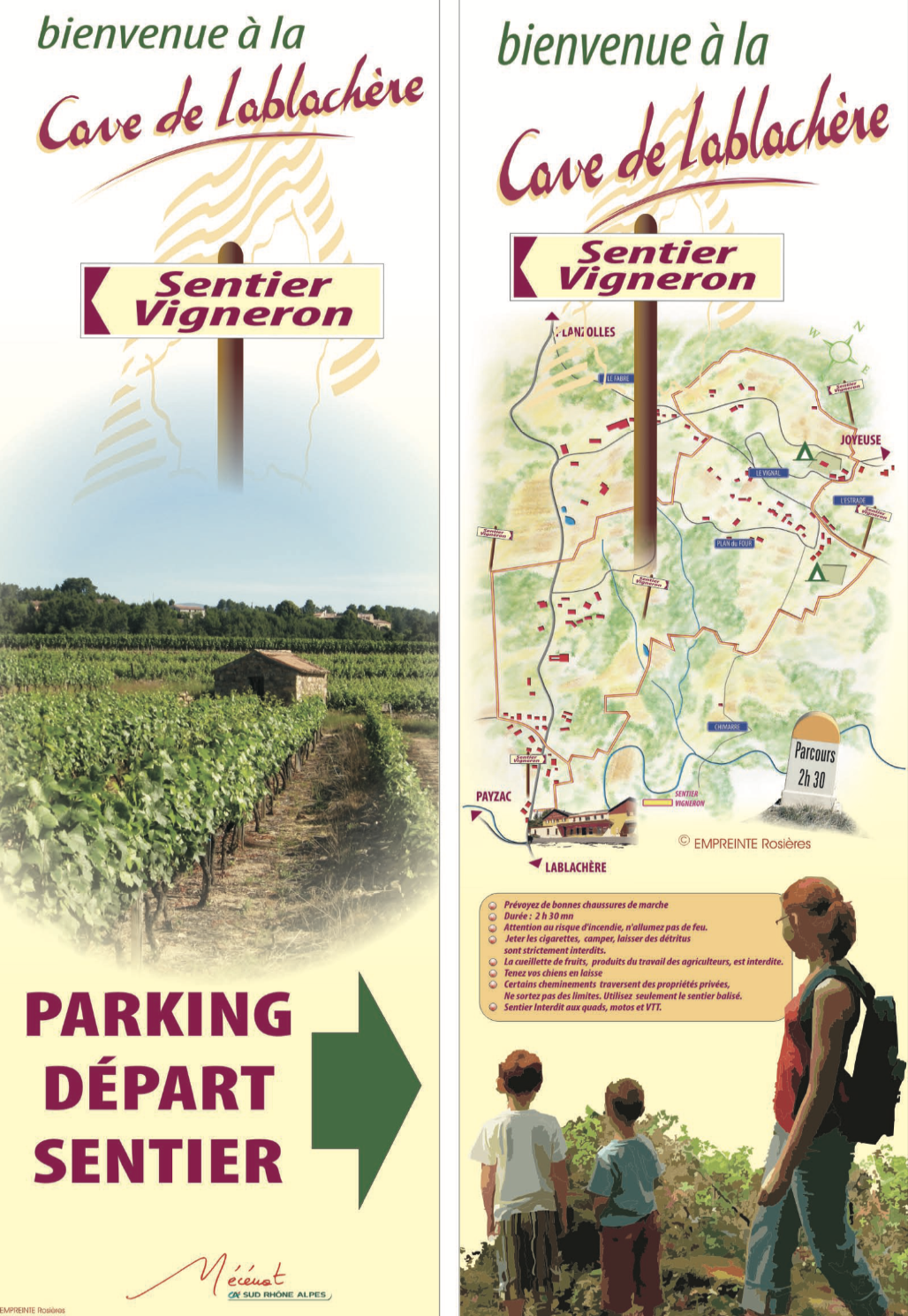 camping du vignal sentier vigneron lablachere joyeuse rosieres pour vivre la slow life
