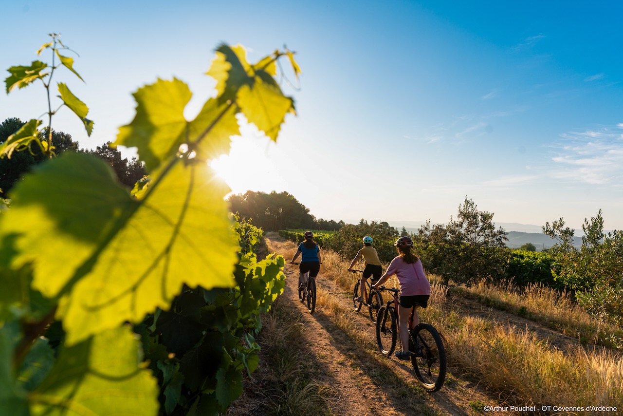 Randonnée VTT autour du camping dans les Cévennes pour vivre la slow life en Ardeche
